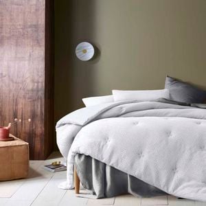 Accessorize Bedroom Collection King Soho Waffle White 3 Piece Comforter Set
