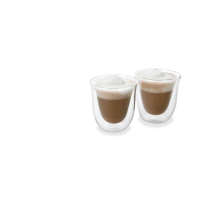 2pc La Cafetiere 200ml Double Walled Glass Cappuccino Cup - Clear