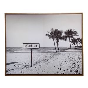 LVD Framed 80x100cm Canvas/Resin Surfs Up Wall Art Display