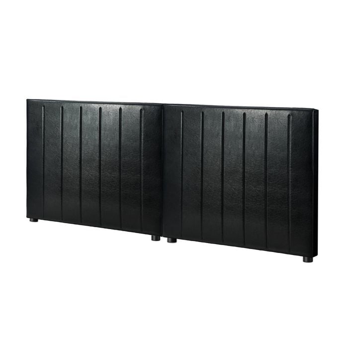 Oikiture Bed Frame Headboard Double Queen King Size Head Bedhead Black Leather
