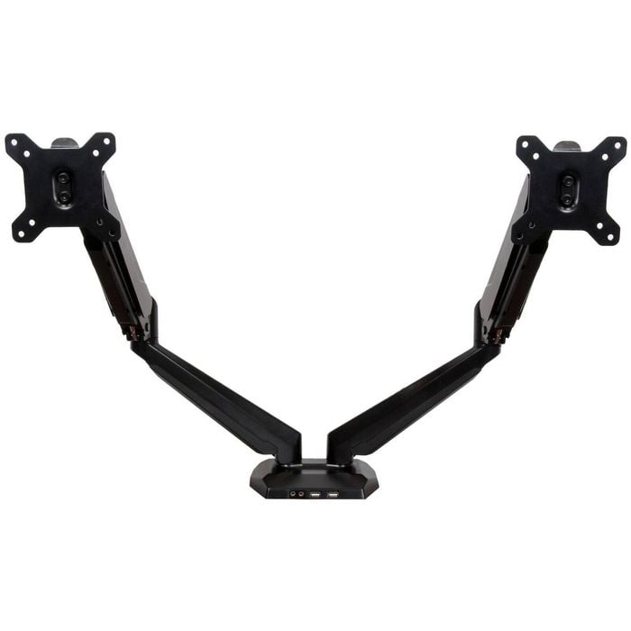 Startech.com Dual Monitor Arm, Usb Hub And Audio Ports In Base, Monitors Up To 32" (17.6lb/8kg)