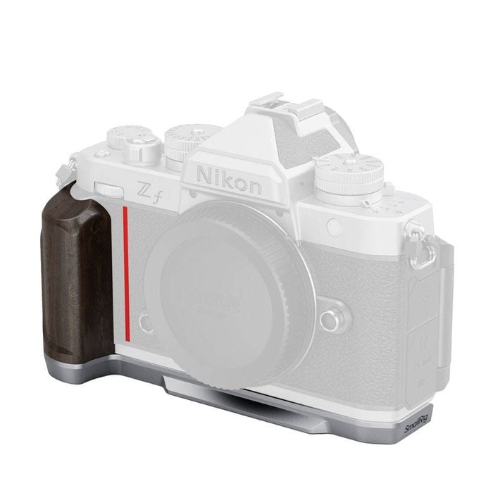 Smallrig L-shaped Mount Plate With Wooden Handle For Nikon Z F (silver) 5707