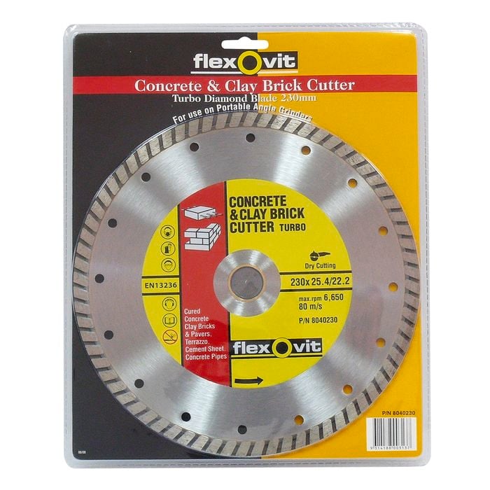 Flexovit 230x2.4x7x22.23 Turbo Diamond Blade Standard  8040230
