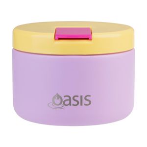 Oasis Stainless Steel Double Wall Insulated Food Flask Bubblegum Pink 300ml