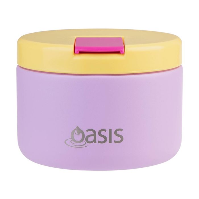 Oasis Stainless Steel Double Wall Insulated Food Flask Bubblegum Pink 300ml