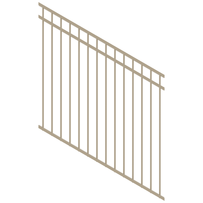 ProtectorAl 350-1200W x 1200H Paperbark DTR All Up Pool Fence Panel Raked 16-30º