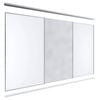 Lugna 2100 x 2701-3600mm Clear Anodised 1 Mirror 2 Melamine Wardrobe Triple Sliding Doors
