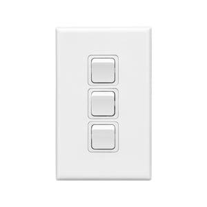 Deta White Triple Gang Switch