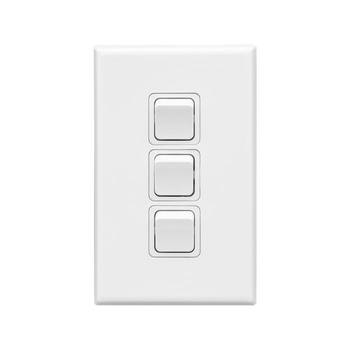Deta White Triple Gang Switch