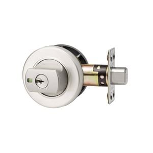 Lockwood Satin Chrome Pearl Paradigm 005 Round Rose Double Cylinder Deadbolt