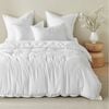 Natural Home Bamboo Tailored Quilt Cover Set White Super King Bed
