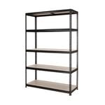 Pinnacle 1830 x 1200 x 460mm Black 5 Tier Adjustable Shelf