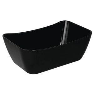 Olympia Kristallon Melamine Curve Crock 1/4GN Black 100mm x 163mm x 265mm Buffet Display Food Serving Storage Dish