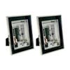 2PK SS Collective Black With Silver Trim Plated Photo Frame Rectangle 4x6