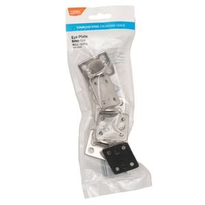 Taskmaster 6mm 316 Stainless Steel Square Eye Plate - 6 Pack