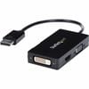 StarTech.com Travel A/V adapter: 3-in-1 DisplayPort to VGA DVI or HDMI converter - 1 x 20-pin DisplayPort Digital