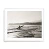 Artey | BW Surfer - Framed Print - White Frame - 90 x 110cm