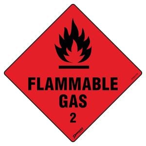 Pinnacle 270 x 270mm Poly Flammable Gas 2 Sign