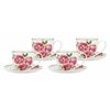 Ashdene Heritage Rose - Cup & Saucer 4 Pack