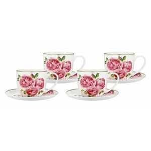 Ashdene Heritage Rose - Cup & Saucer 4 Pack