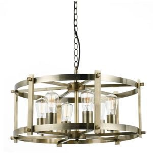 Telbix Finley Modern Pendant Hanging Lamp Light Metal Antique Brass
