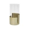 Willow & Silk Metal Subtle Golden Pillar Candle Holder 25cm