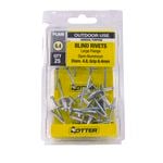 Otter 4.8 x 6.4mm Large Flange Aluminium Rivets - 25 Pack