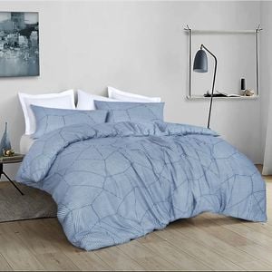 Amsons Pure Cotton Double Quilt Cover Set - Ariana Denim