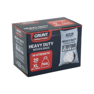 GRUNT 158L Ultra Heavy Duty Clean Up Bags - 20 Pack