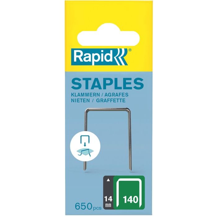 Rapid 14mm 140 Series Divergent Point Staples - 650 Pack