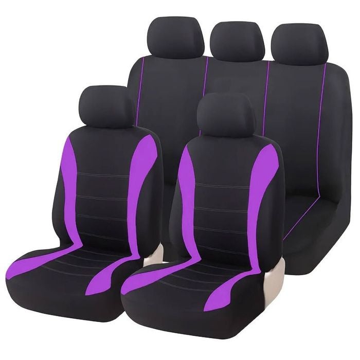 Catzon Car Seat Cover Composite Sponge Universal Fit Cars Suv-purple