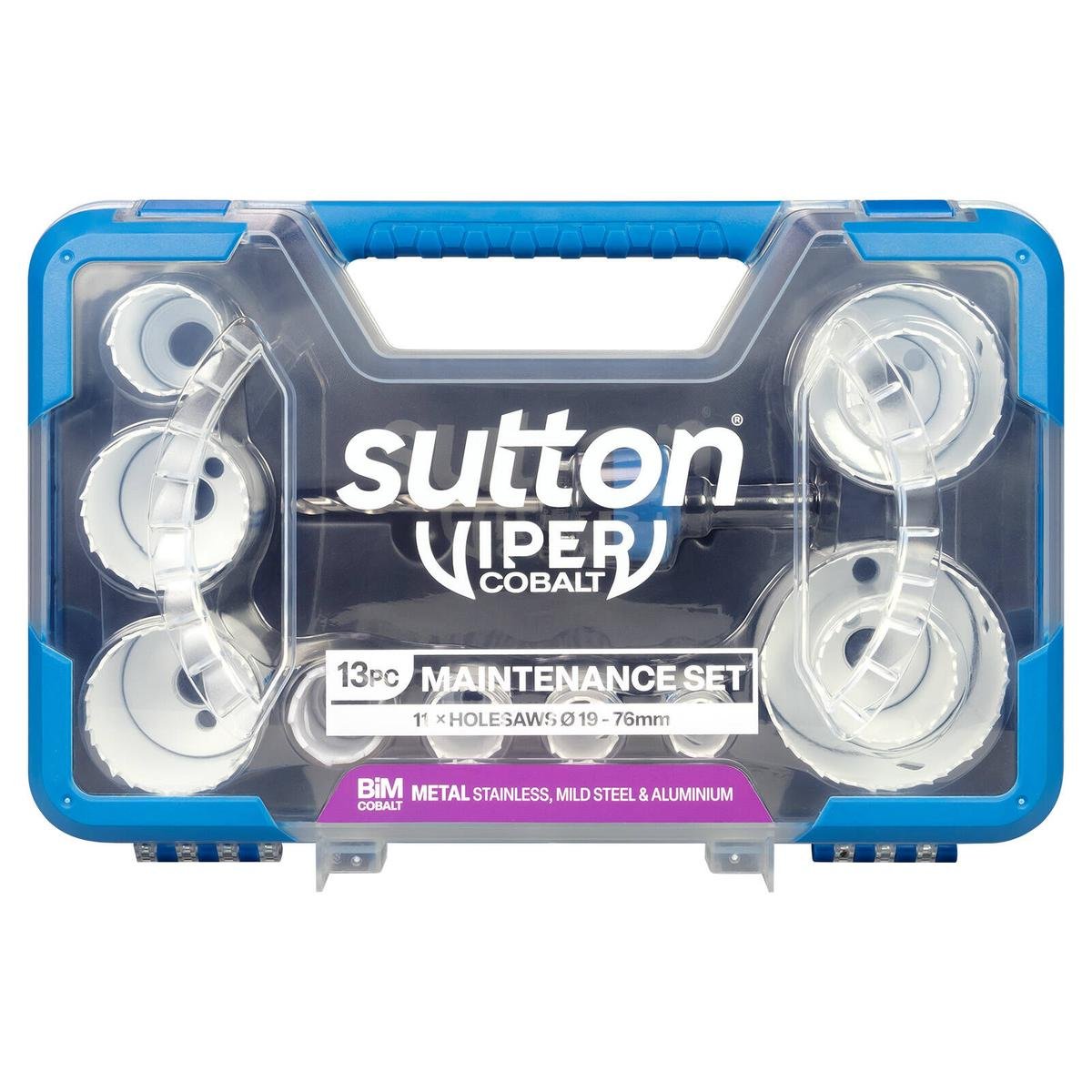 Sutton Tools 13 Piece Bi-Metal Viper Cobalt Maintenance Holesaw Set ...