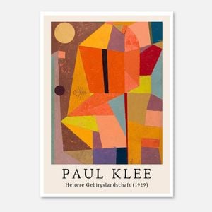 Galrie Vintage Paul Klee's Heitere Gebirgslandschaft (1929) - Vibrant Abstract Art Print, Poster Only, 50 x 70cm (20 x 28inch)