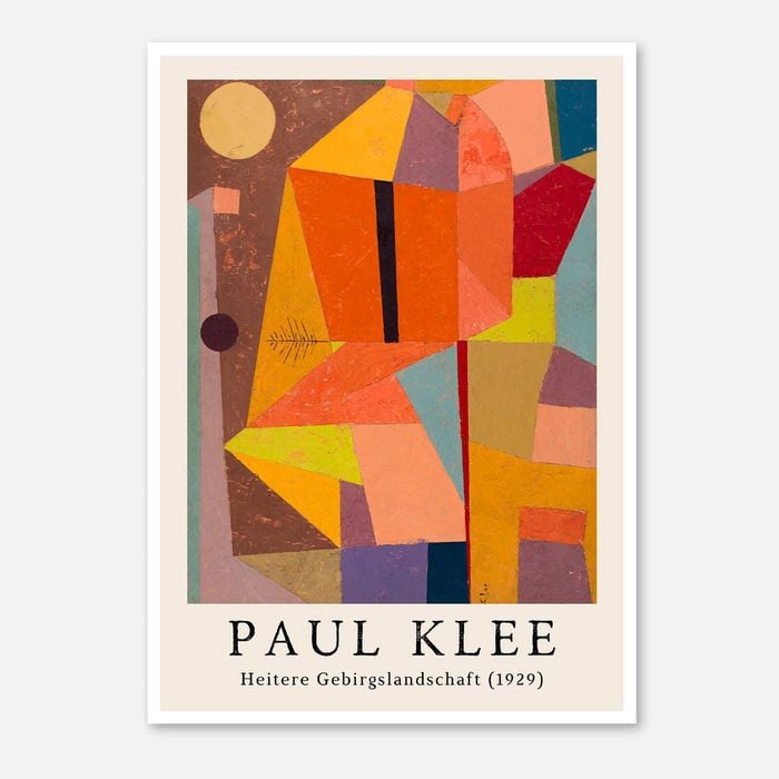 Galrie Vintage Paul Klee's Heitere Gebirgslandschaft (1929) - Vibrant Abstract Art Print, Poster Only, 50 x 70cm (20 x 28inch)