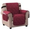 Smarcute 1 Seater Velvet Armchair Sofa Cushion Cover With Non-slip Elastic Straps Burgundy