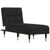 vidaXL Chaise Longue Recliner Lounge Chaise Couch Adjustable Black Velvet