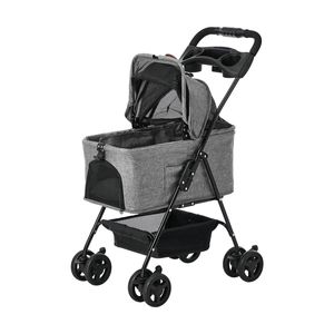 Alopet Pet Stroller Pram Dog Cat Removable Carrier Travel Pushchair Foldable