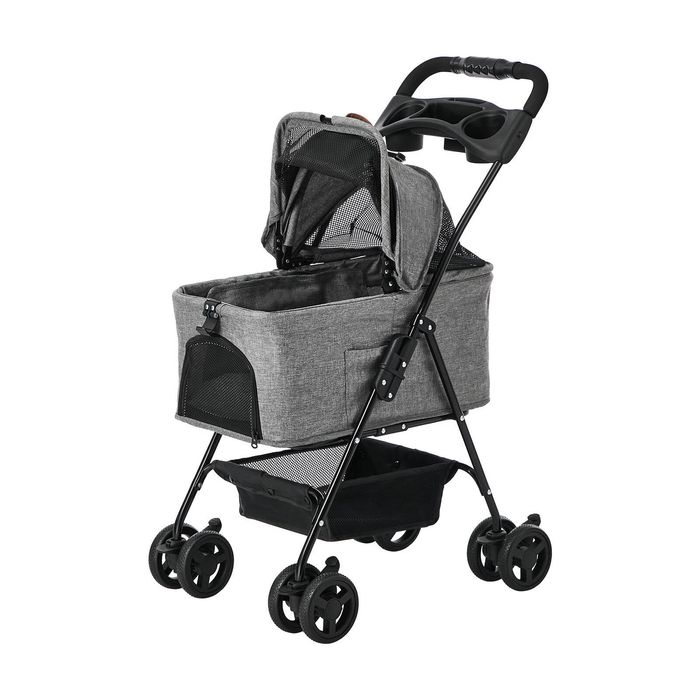 Alopet Pet Stroller Pram Dog Cat Removable Carrier Travel Pushchair Foldable