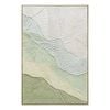 Urban Style Brushmarks Oil Painting Textured Sage Ripple