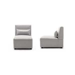 Foret 1pc Sofa Modular Extension Lounge Couch Fabric Seater Chaise Beige