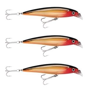 3x Rapala 12cm Saltwater X Rap Jerkbait Fishing Lures - Gold