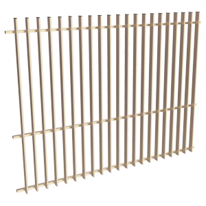 ProtectorAl 2400W x 1800H Primrose Aluminium Radiator Pool Fence Panel with Mid Rail