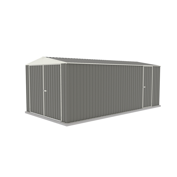 Absco Sheds 3.0 x 6.0 x 2.3m Woodland Grey Three Door Highlander Garden Shed