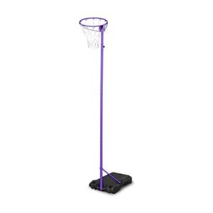 Pivot Portable Netball System Adjustable Ring Height Water Fillable Base Lilac