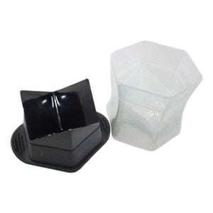 2pc Avanti 12.5cm Silicone/Plastic Mega Cube Ice Mould Maker Set Black/White
