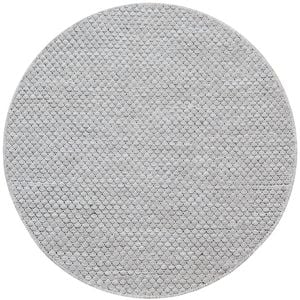 Handwoven Marble Wool Rug-6423-Silver-120x120cm