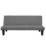 Sarantino 2 Seater Dark Grey Linen Fabric Sofa Bed Couch