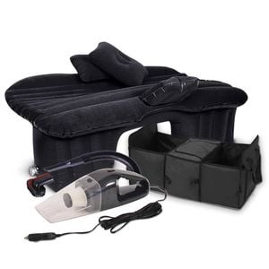 SOGA Portable Camping Car Set – Inflatable Air Bed Mattress (Black)