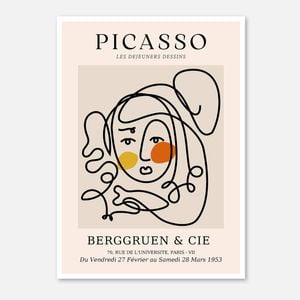 Galrie Picasso Les Dejeuners Dessins Art Print-Iconic Berggruen Exhibition Masterpiece, Poster Only, A0 84 x 119cm (33 X 47inch)