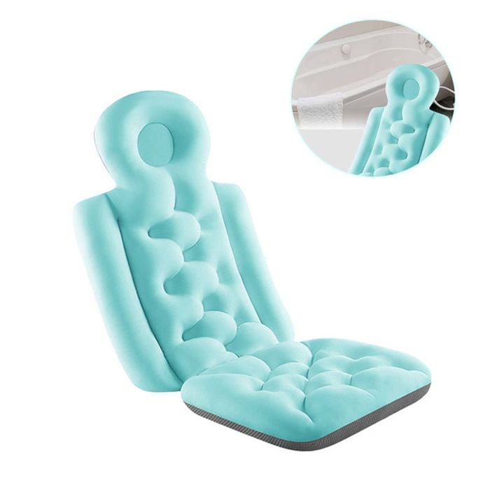 Catzon Full Body Bathtub Cushion Folding Breathable for Women Men-Blue